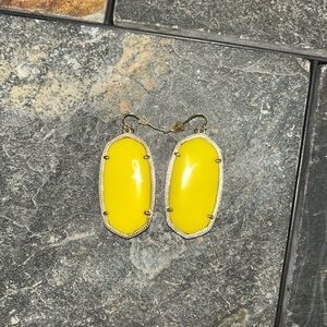 Vintage Kendra Scott Danielle Statement Drop Earrings Yellow Gold tone